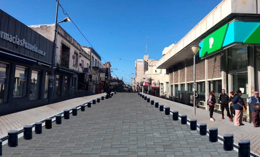 El Municipio del Pilar retirará la peatonal de la calle Rivadavia y la abrirá al tránsito