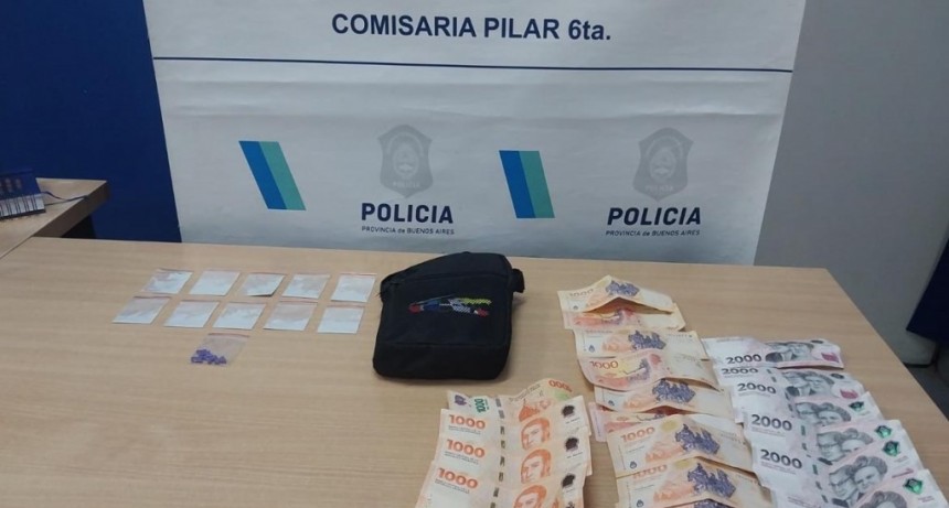 La Policía de Pilar aprehendió a tres dealers que transitaban con dosis de cocaína y drogas sintéticas listas para su comercialización