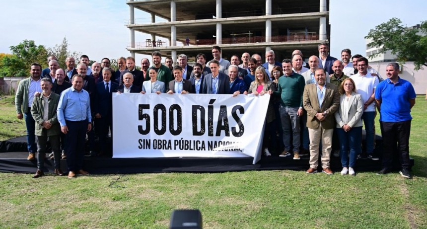 Escobar se sumó al reclamo por los 500 días sin obra pública del gobierno nacional
