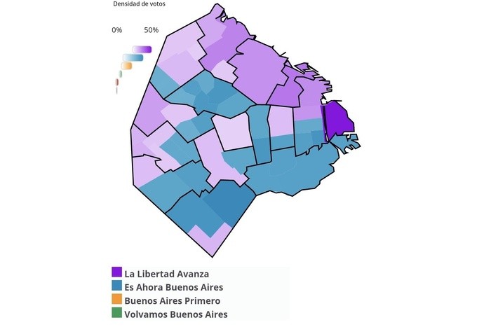 El mapa porteño quedó partido en dos entre el norte, donde se impuso Manuel Adorni, y el sur, en el que triunfó Leandro Santoro