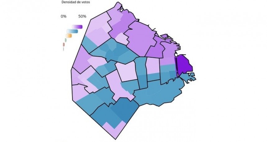 El mapa porteño quedó partido en dos entre el norte, donde se impuso Manuel Adorni, y el sur, en el que triunfó Leandro Santoro