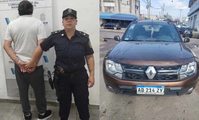 La policía de Pilar logró la detención de un hombre que manejaba un automóvil robado